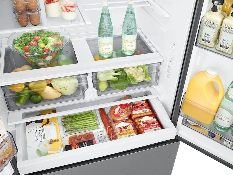 Samsung RF27CG5010S9AA 27 cu. ft. Counter Depth Mega Capacity 3-Door French Door Refrigerator with Dual Auto Ice Maker in a Stainless Look