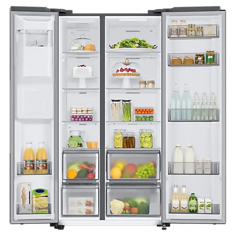 Samsung Series 7 634L No Frost American Fridge Freezer - Silver | RS68CG882ES9EU