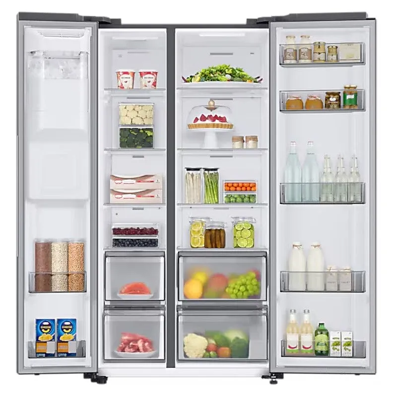 Samsung Series 7 634L No Frost American Fridge Freezer - Silver | RS68CG882ES9EU