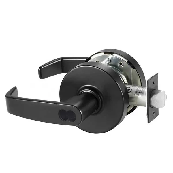 Sargent - 10G54 - Mechanical Cylindrical Lock - L Rose / L Lever - Corridor - SFIC - BSP - Black Suede Powder Coat - Grade 1