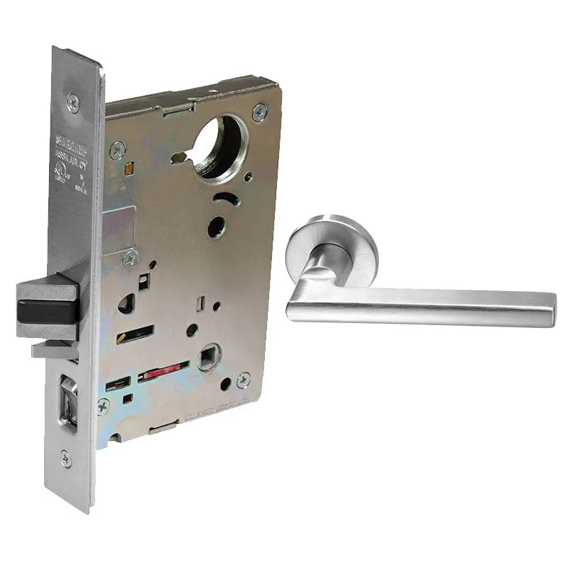 Sargent 8265-LNMD Privacy Bedroom or Bath Mortise Lock, MD - Lever, LN - Rose, Field Reversible