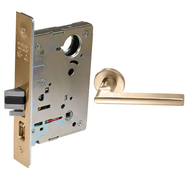 Sargent 8265-LNMD Privacy Bedroom or Bath Mortise Lock, MD - Lever, LN - Rose, Field Reversible