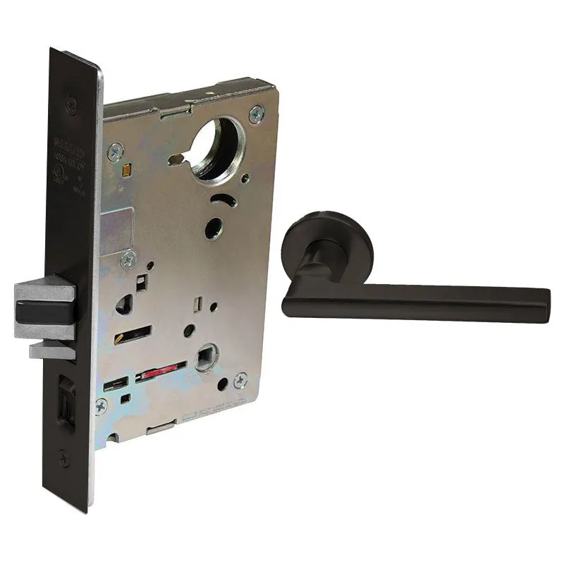 Sargent 8265-LNMD Privacy Bedroom or Bath Mortise Lock, MD - Lever, LN - Rose, Field Reversible