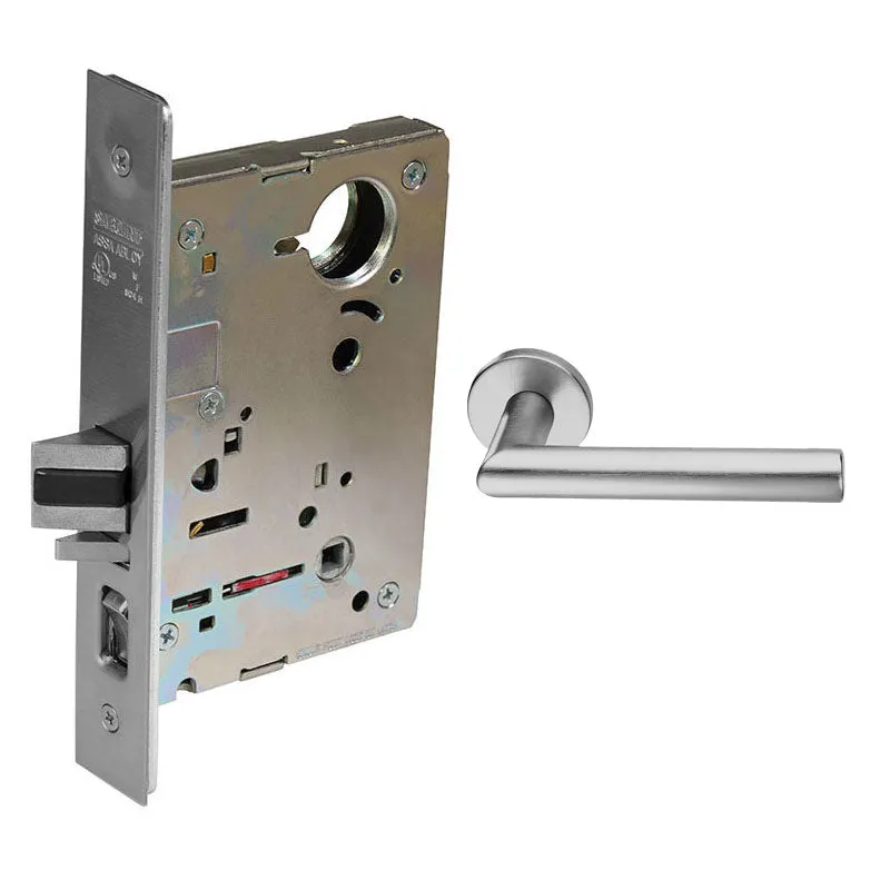 Sargent 8265-LNMI  Privacy Bedroom or Bath Mortise Lock, MI - Lever, LN - Rose, Field Reversible