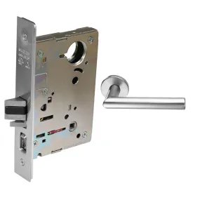 Sargent 8265-LNMI  Privacy Bedroom or Bath Mortise Lock, MI - Lever, LN - Rose, Field Reversible