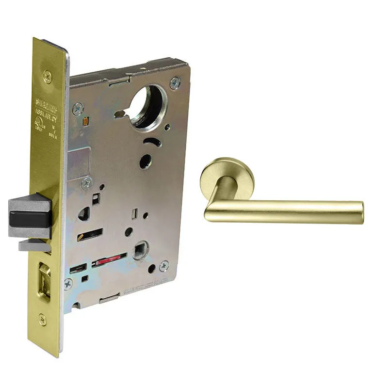 Sargent 8265-LNMI  Privacy Bedroom or Bath Mortise Lock, MI - Lever, LN - Rose, Field Reversible