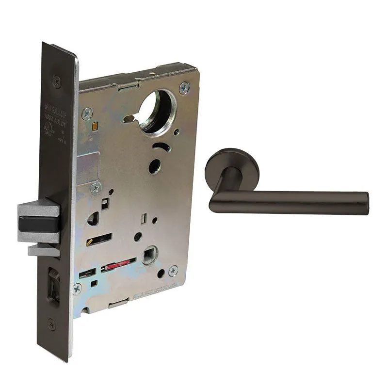 Sargent 8265-LNMI  Privacy Bedroom or Bath Mortise Lock, MI - Lever, LN - Rose, Field Reversible