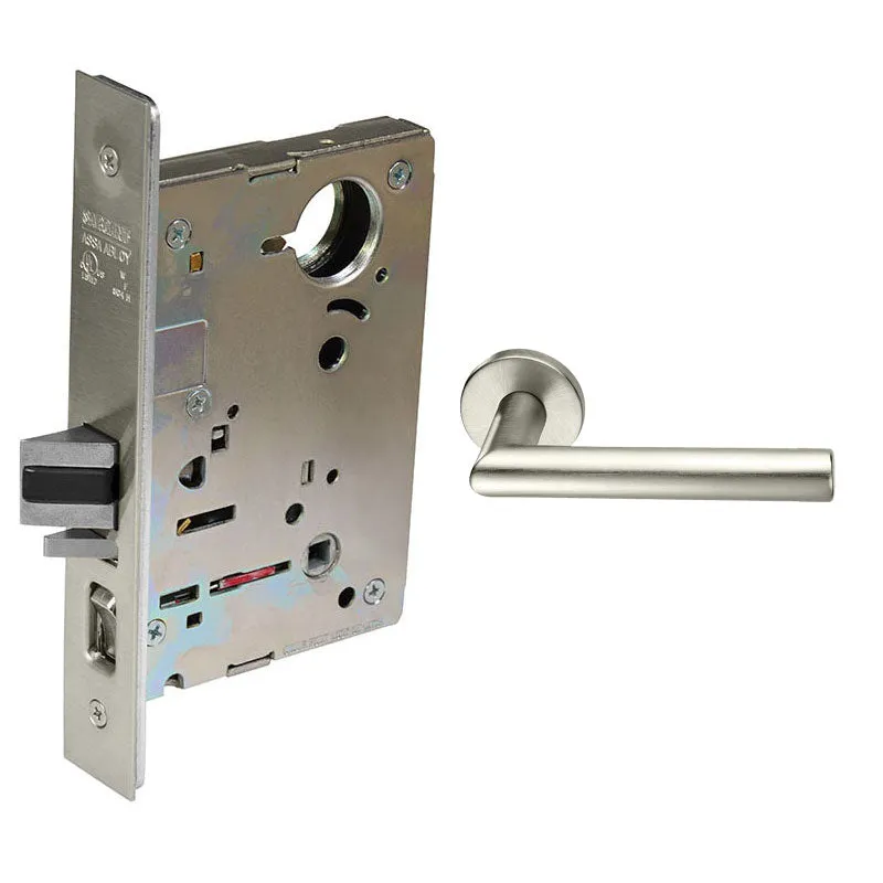 Sargent 8265-LNMI  Privacy Bedroom or Bath Mortise Lock, MI - Lever, LN - Rose, Field Reversible