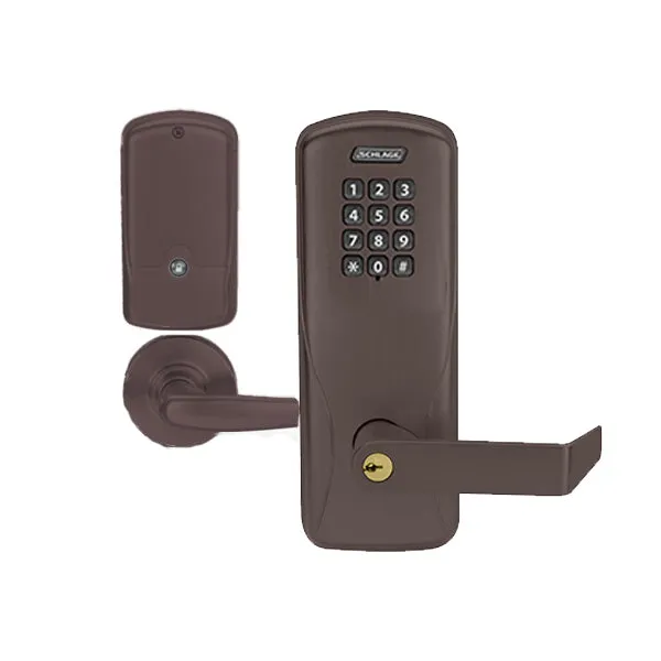 Schlage - CO-100 - Grade 1 Cylinder Keypad Programmable Lock - 6-pin - Rhodes Lever - Right hand - Classroom - Aged Bronze - Grade 1