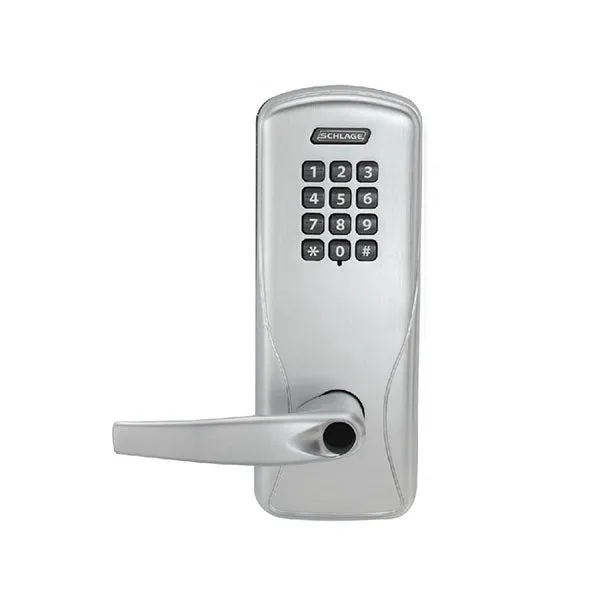 Schlage - CO-100 - Standalone Keypad Cylindrical Lock - Storeroom - Rhodes Lever - Less Conventional Cylinder - Left Hand Reverse - Satin Chrome - Grade 1
