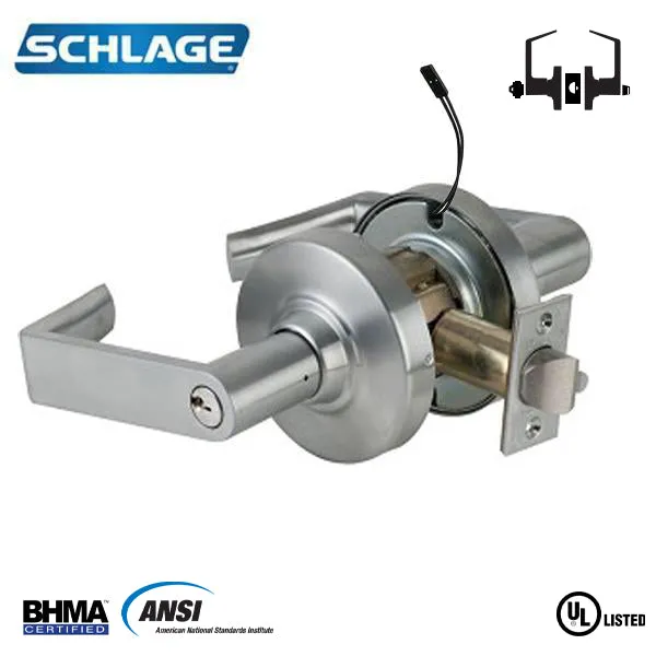 Schlage - ND80PDEU - ND Wired Electrified Lever Set - Rhodes Lever Set- 24V AC/DC - Storeroom - Grade 1