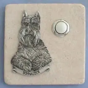 Schnauzer Dog Breed Stone Doorbell
