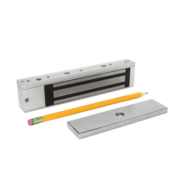 SDC - E300 - Micro Single Magnetic Lock - Surface Mount - 300lbs. - 12/24VDC - Satin Aluminum - Grade 1