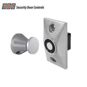 SDC - EH20 - Semi-Flush Mount Magnetic Door Holder - Semi-Flush Mount -  3-1/16” Projection - 12/24VAC/DC - Chrome Powder Coat Finish