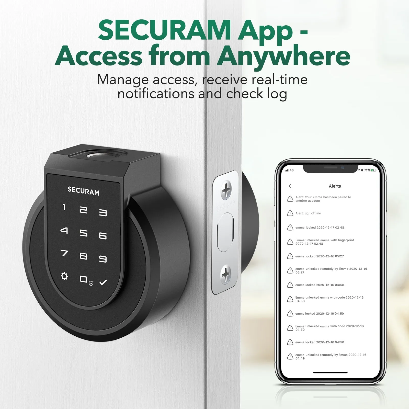 SECURAM Touch Smart Lock   Smart Hub Kit