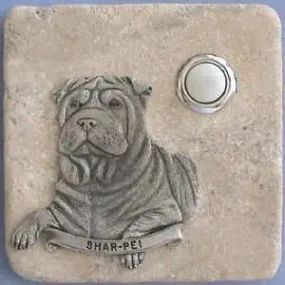 Sharpei Dog Breed Stone Doorbell