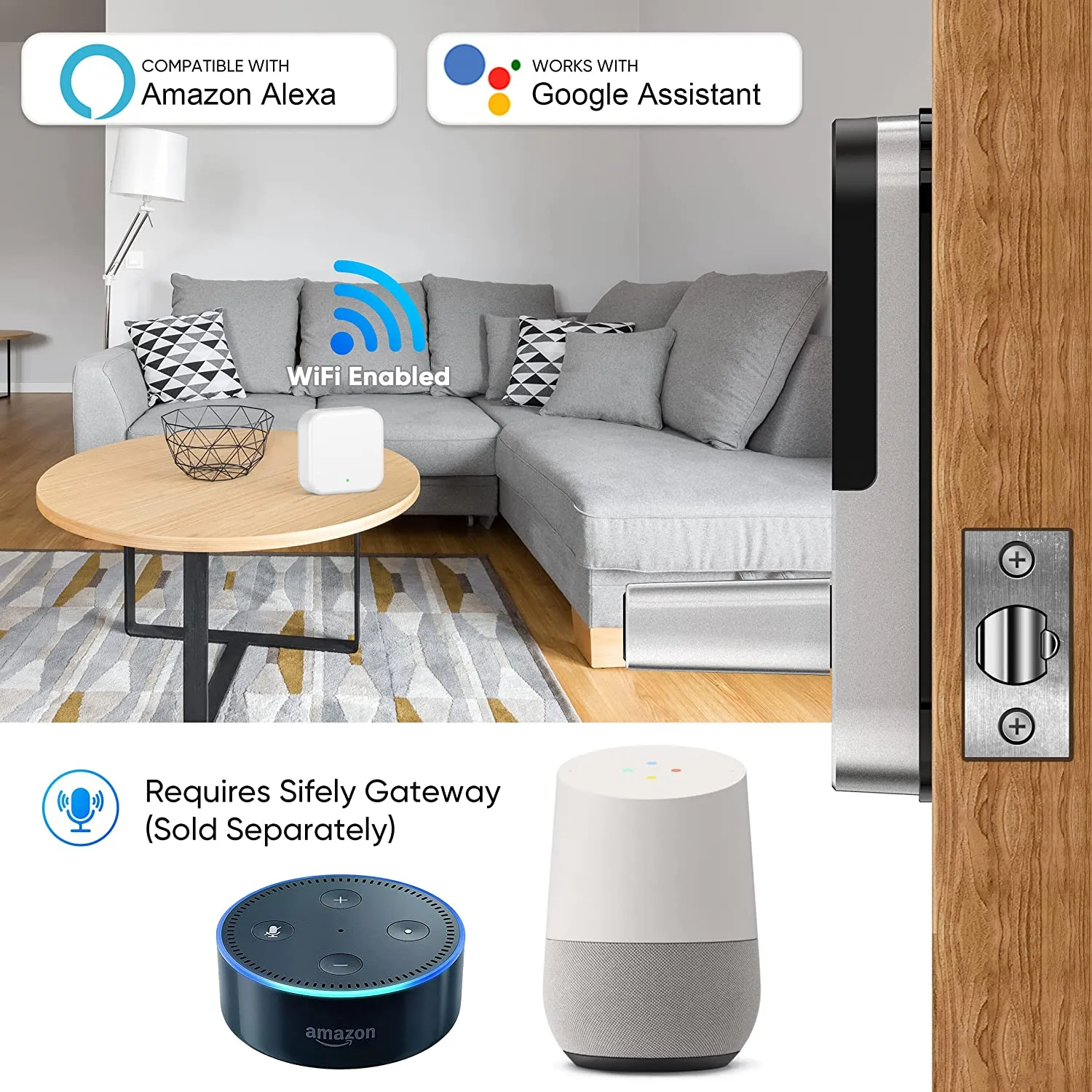 Sifely Fingerprint Keyless Entry Smart Door Lock: 6-in-1 Security
