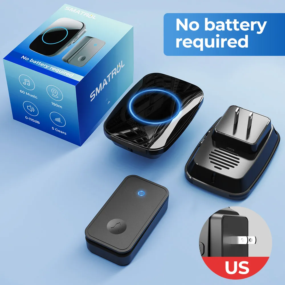 SMATRUL Self-Powered Doorbell, 1 transmitter   2 receiver