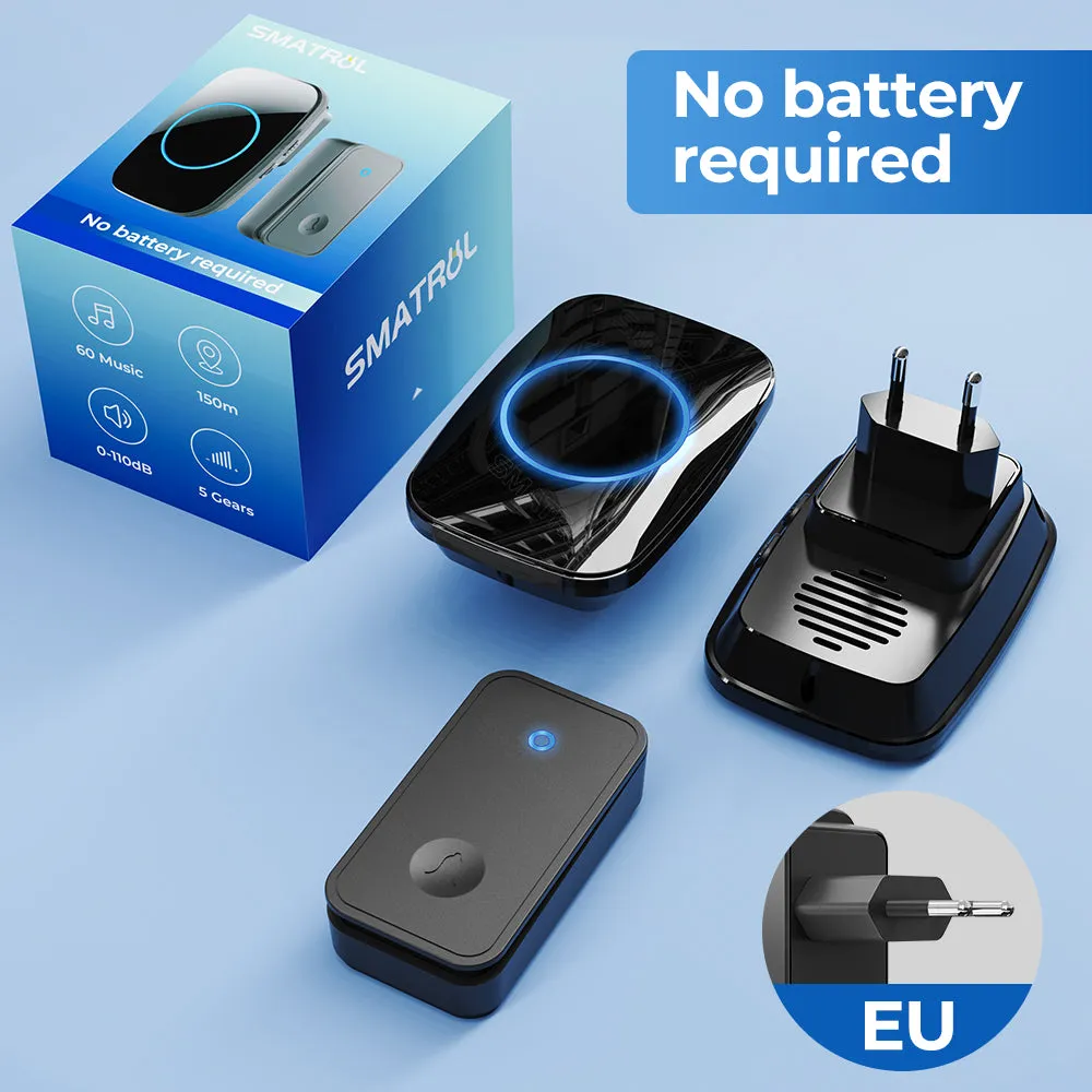 SMATRUL Self-Powered Doorbell, 1 transmitter   2 receiver
