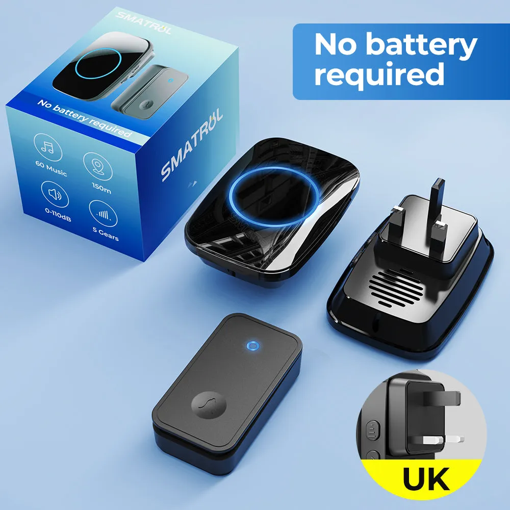 SMATRUL Self-Powered Doorbell, 1 transmitter   2 receiver