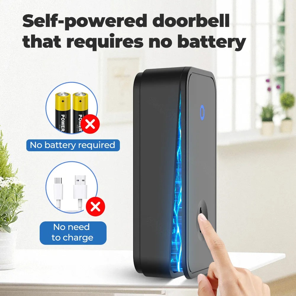 SMATRUL Self-Powered Doorbell, 2 transmitter   1 receiver