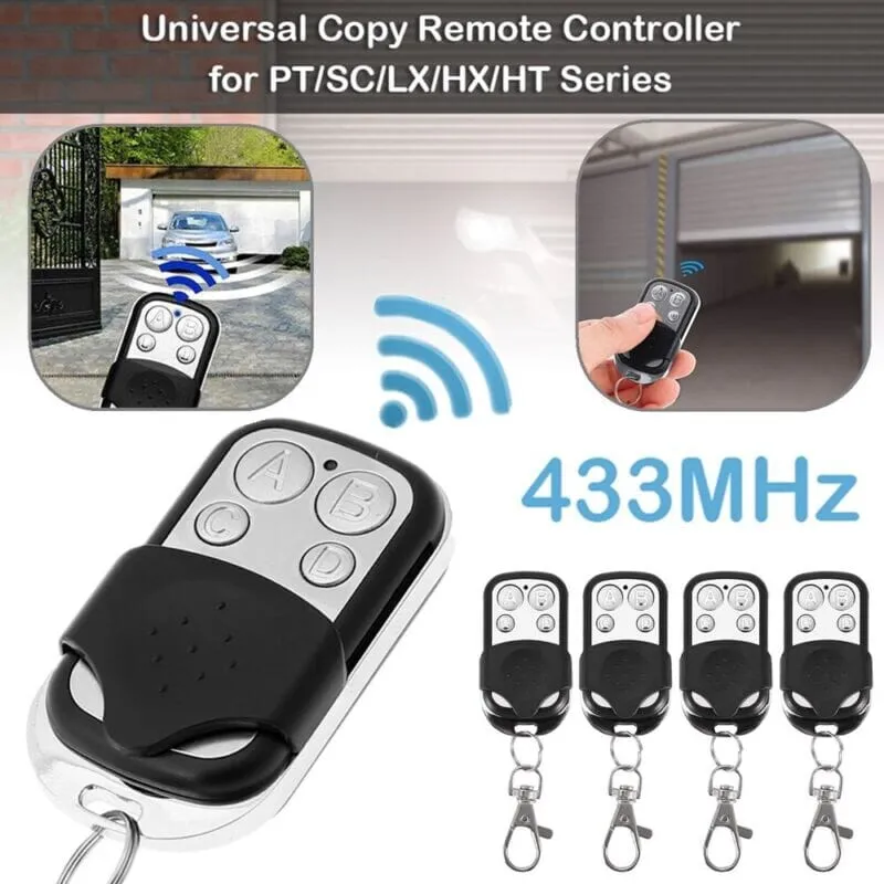 SMAXPro™ 4x Universal Remote Control Cloner: 433MHz Electric Key Fob | Car/Garage Doors