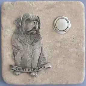St. Bernard Dog Breed Stone Doorbell