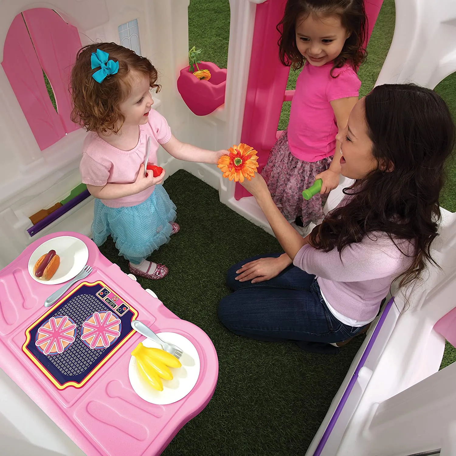 Step2 Sweetheart Playhouse - Pink White ,Princess Castle Playhouse for kids, outdoor