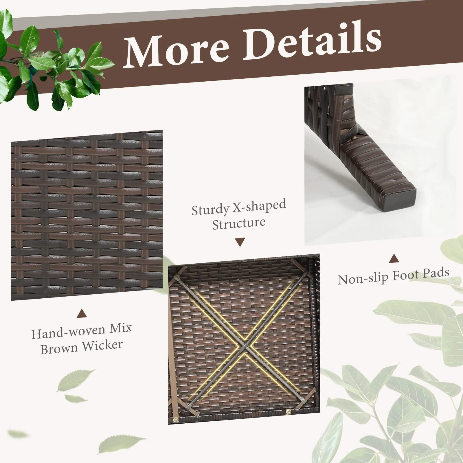 Tangkula 2-Piece Outdoor Patio Wicker Furniture Set
