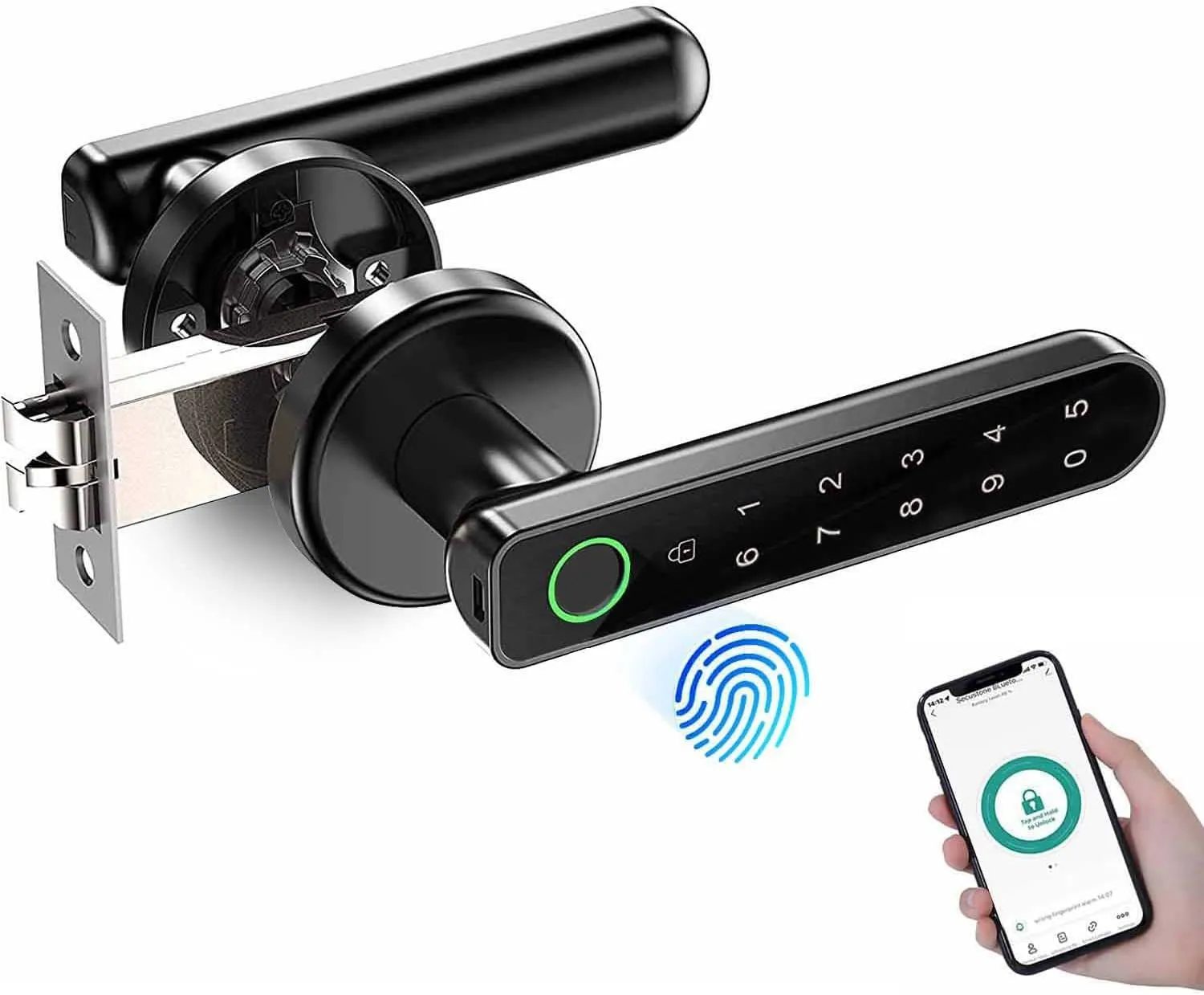 TEKXDD Smart Lock Fingerprint Door Lock, Keypad Deadbolt Lock Keyless Entry