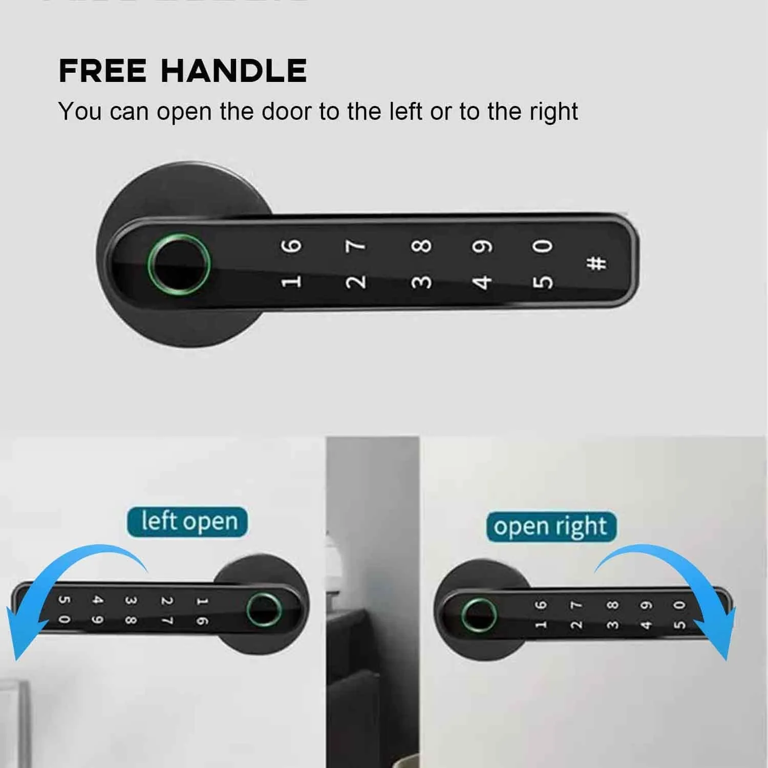 TEKXDD Smart Lock Fingerprint Door Lock, Keypad Deadbolt Lock Keyless Entry