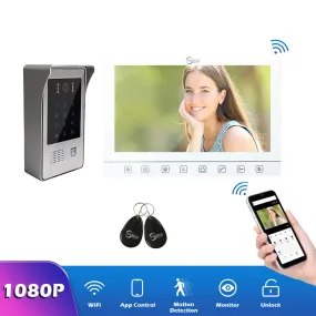 Tuya Smart Home Doorphone 7inch Touch Screen WIFI Video Intercom with Password and RFID Access Unlock Video Doorphone System