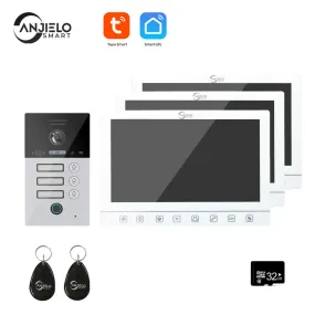 Tuya Smart mobile app Remote Wifi Video Intercom System Smart Video Door Phone 10 inch Full 1080p Screen Support RFID Card Unlock