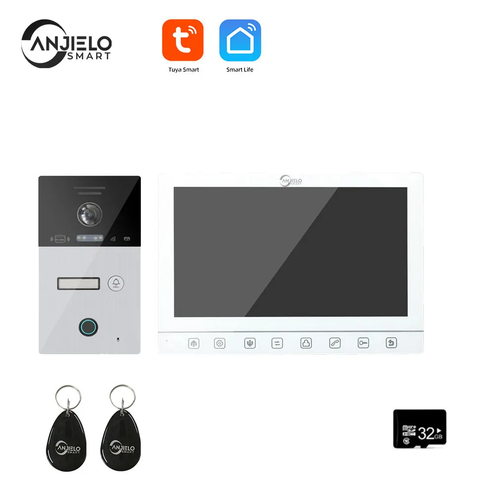 Tuya Smart mobile app Remote Wifi Video Intercom System Smart Video Door Phone 10 inch Full 1080p Screen Support RFID Card Unlock