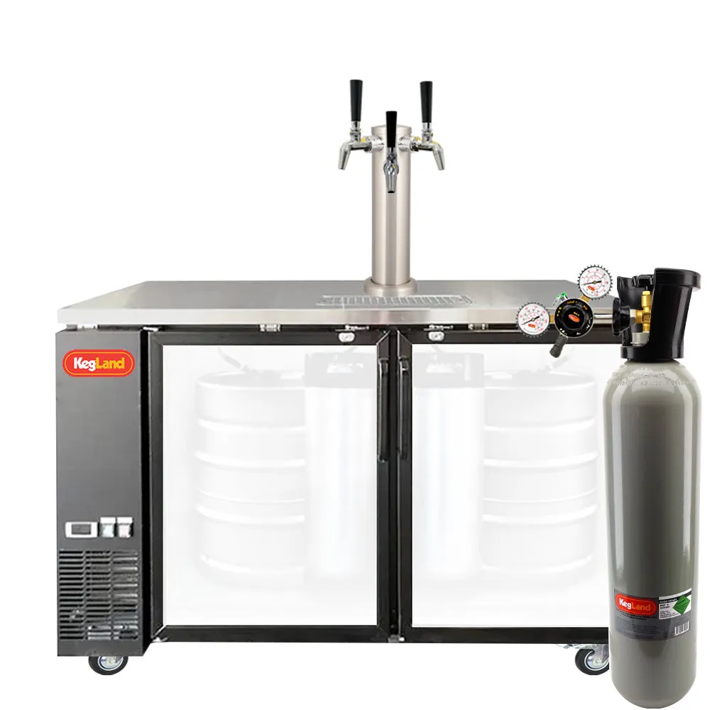 Two Door Grand Deluxe 3 Kegerator Builder
