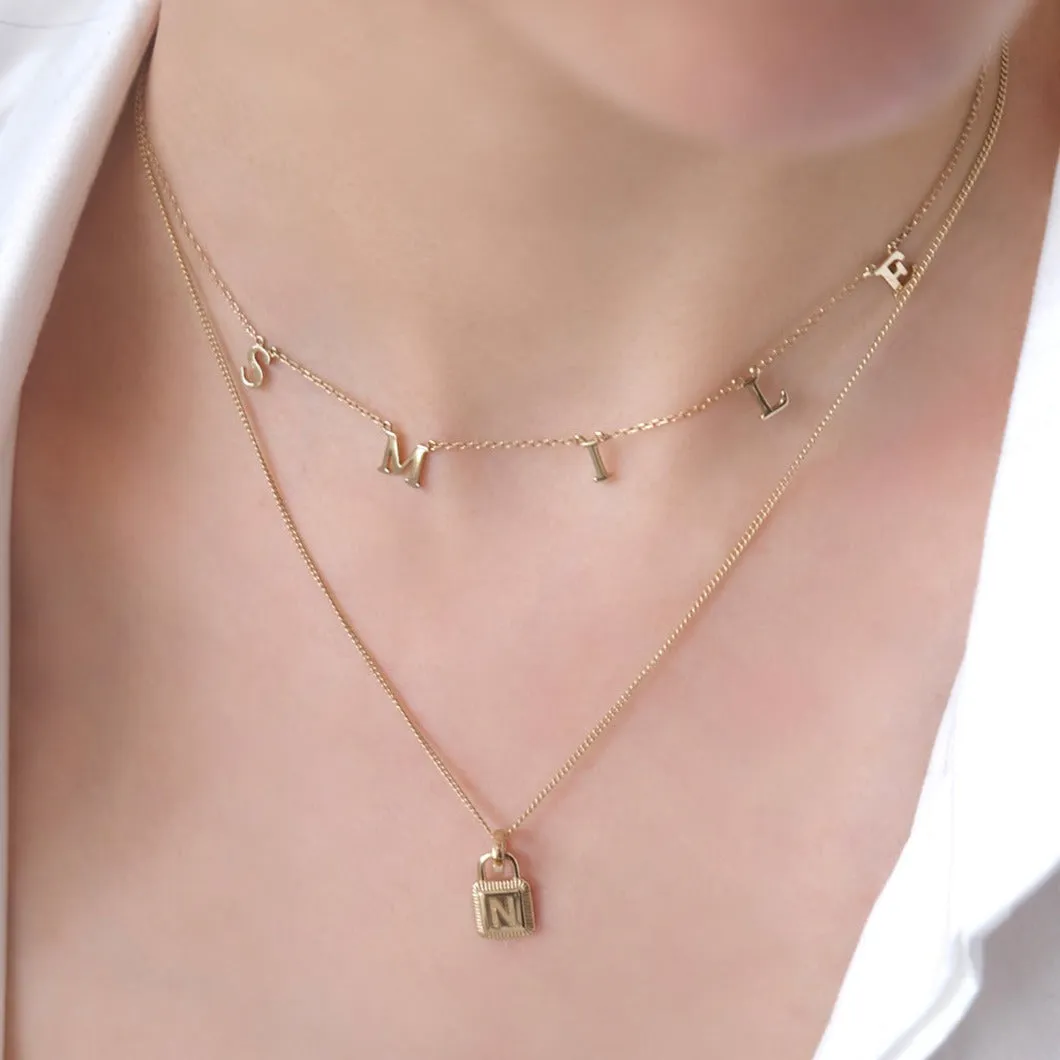 Unlock Classic - 18K Lock Personalized Gold Necklace