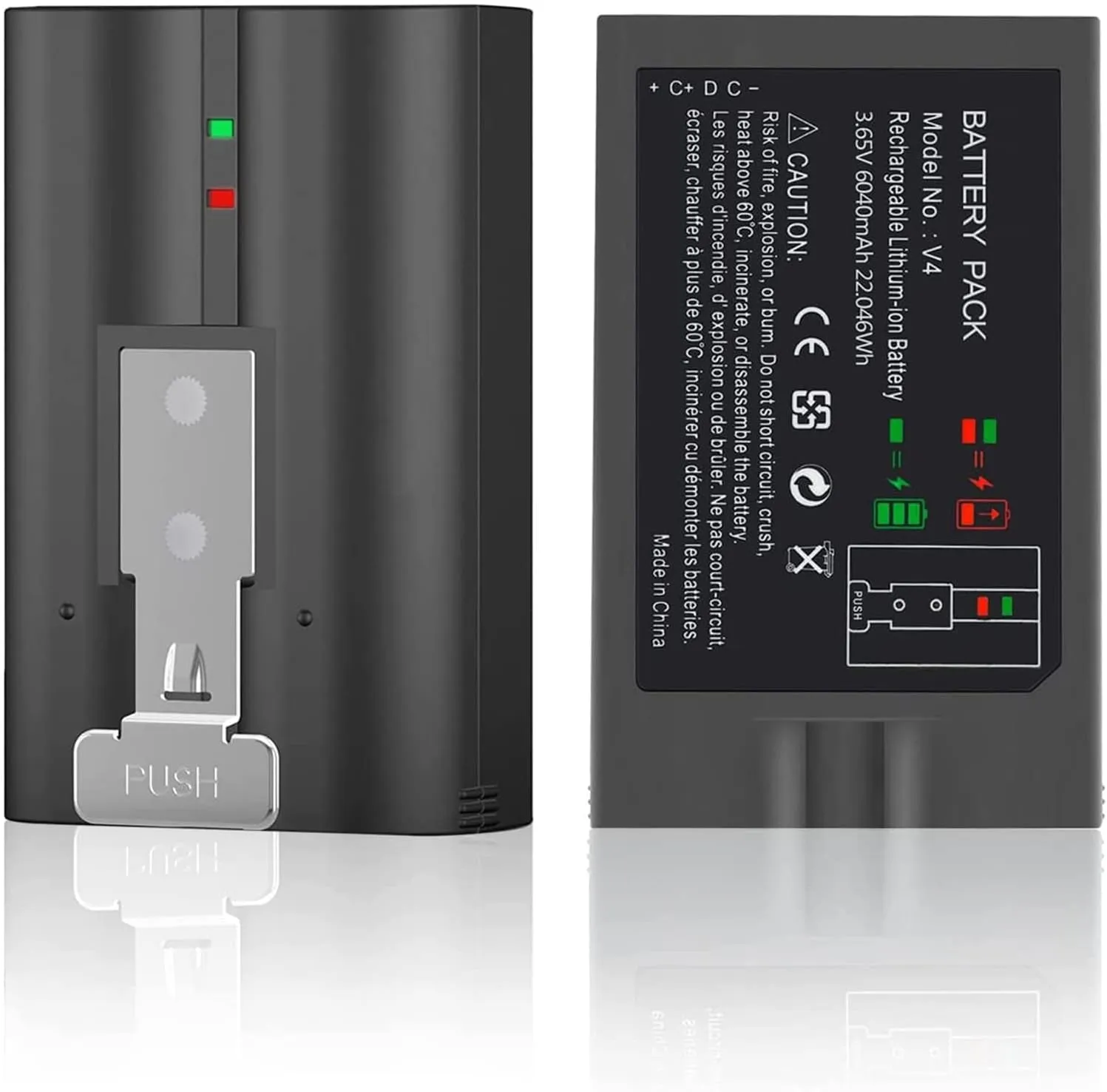 V4 Rechargeable Battery Replacement for Video Doorbell 2/3/4, Video Doorbell 3 Plus,Stick Up Cam Battery (2nd & 3rd Gen) and Spotlight Cam Battery(3.65V 6040mAh)