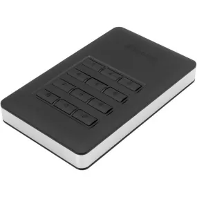 Verbatim Store-N-Go Secure Portable Hard Drive With Keypad Access 2Tb Black