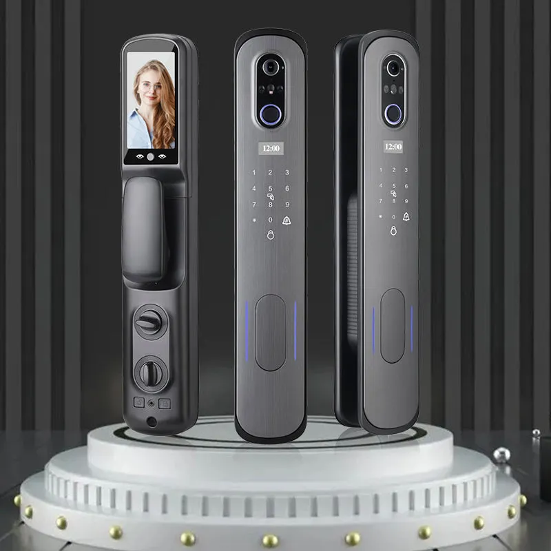 VOICE| 3D Face recognition smart door lock with video intercom feature biometric fingerprint smart door lock