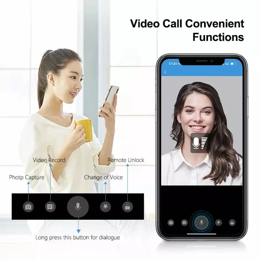 VOICE| 3D Face recognition smart door lock with video intercom feature biometric fingerprint smart door lock