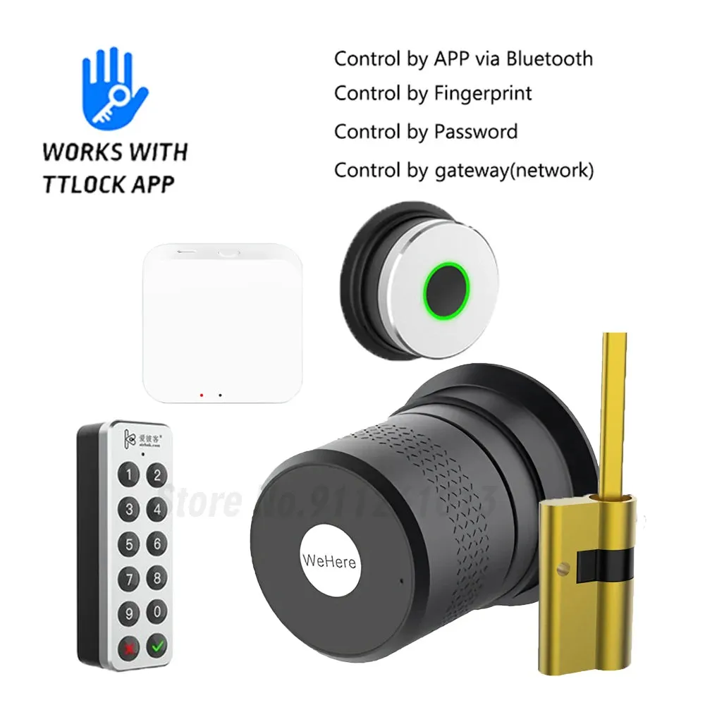 Wehere M521 Smart Door Lock Fingerprint Cylinder Bluetooth