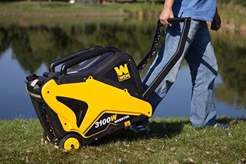 WEN 56310i CARB Compliant Inverter Generator with Built-in Wheels and Handle, 3100W