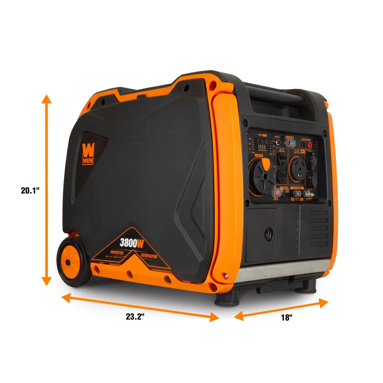 WEN 56380i Super Quiet 3800-Watt RV-Ready Portable Inverter Generator with Fuel Shut-Off and Electric Start