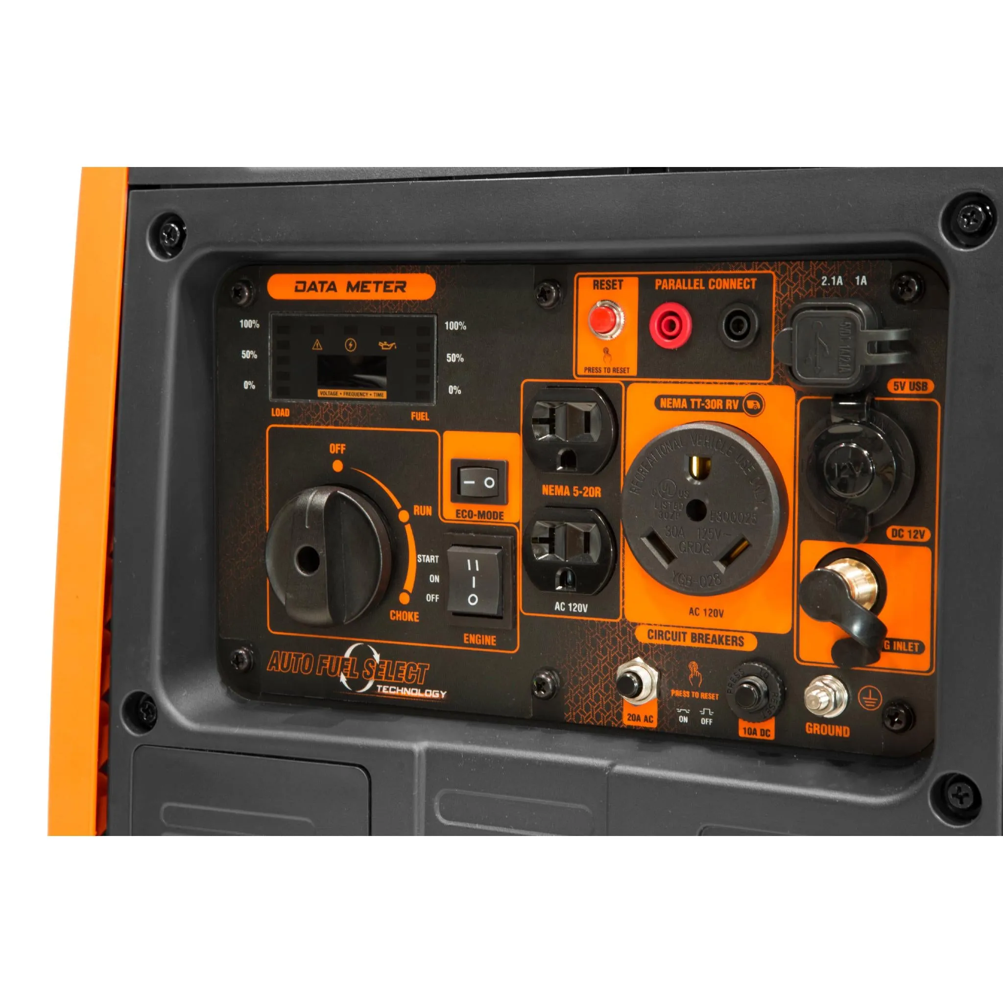 WEN DF400i Super Quiet 4000-Watt Dual Fuel RV-Ready Electric Start Portable Inverter Generator with Fuel Shut-Off