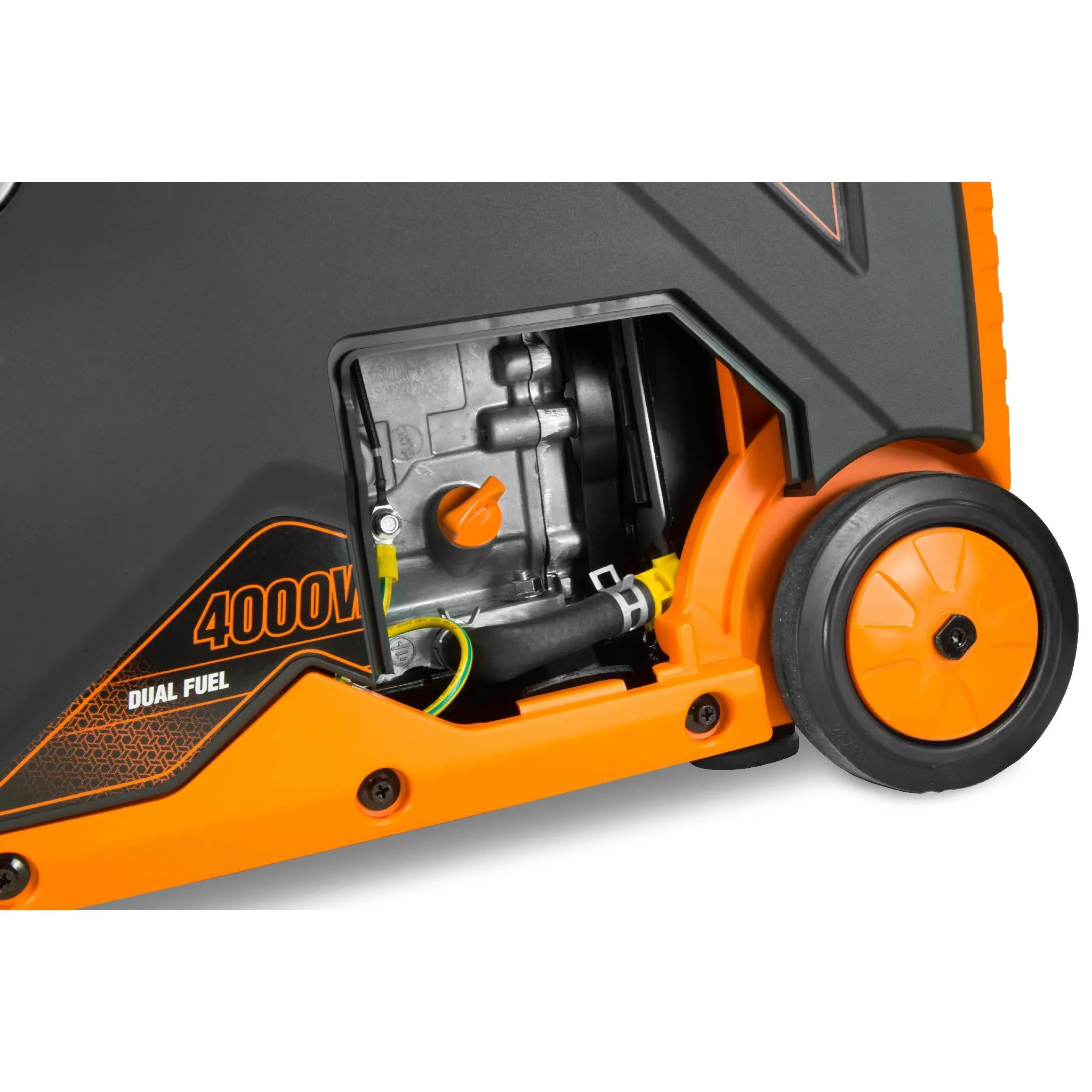 WEN DF400i Super Quiet 4000-Watt Dual Fuel RV-Ready Electric Start Portable Inverter Generator with Fuel Shut-Off