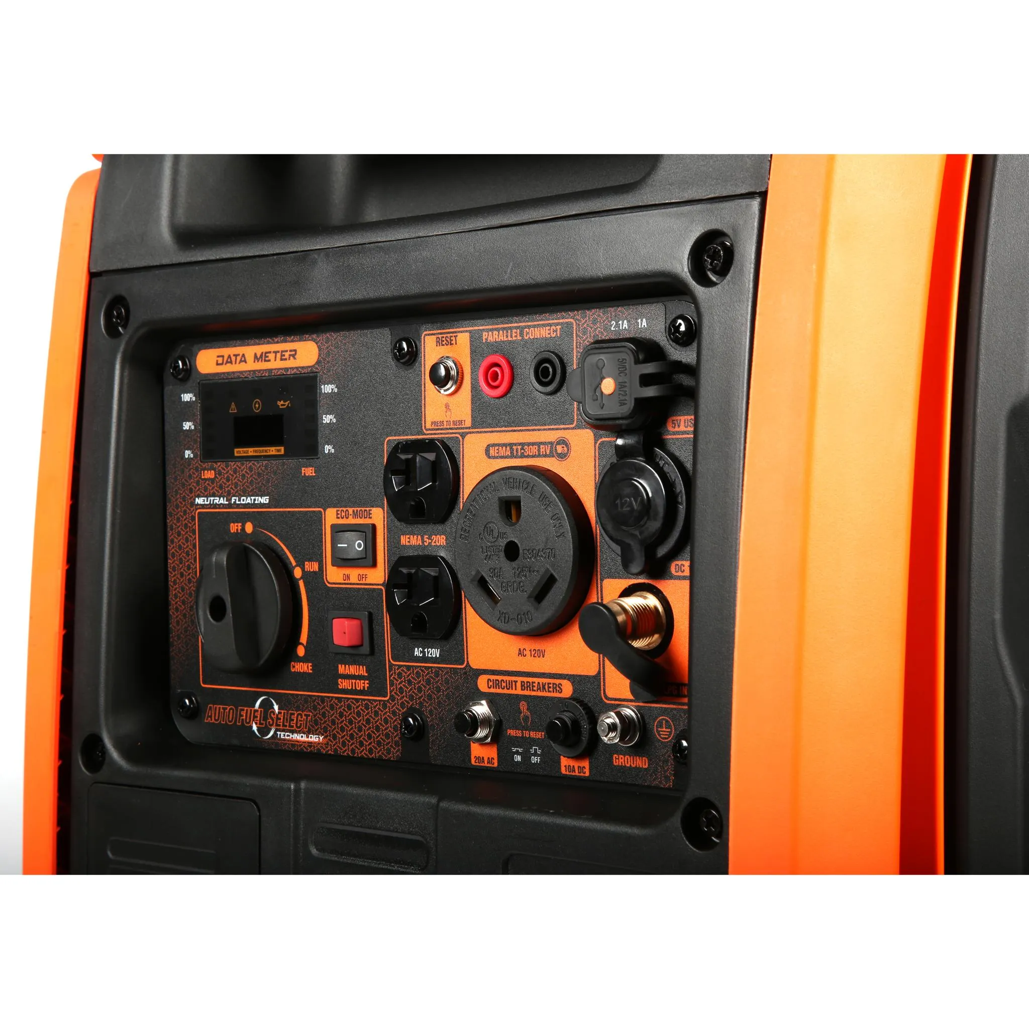 WEN DF450i Super Quiet 4500-Watt Dual Fuel RV-Ready Portable Inverter Generator with Fuel Shut-Off
