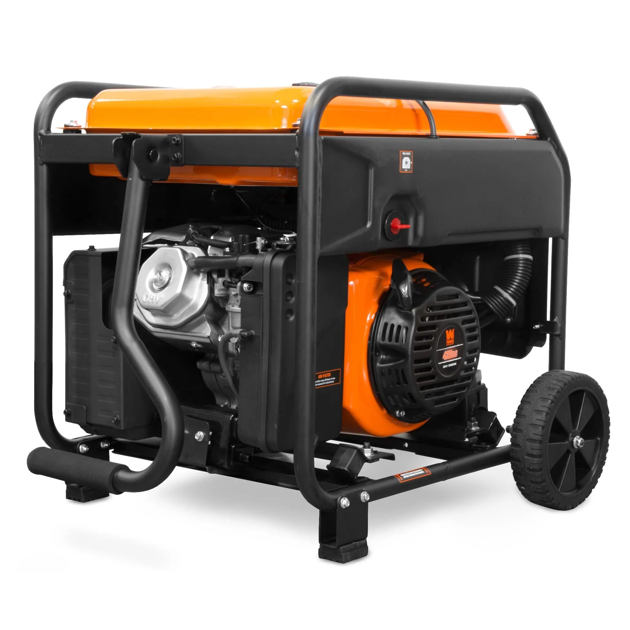 WEN GN875i 8750-Watt RV and Transfer-Switch-Ready 120V/240V Electric Start Open Frame Inverter Generator, CARB Compliant