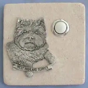 West Highland Terrier Stone Doorbell