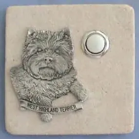 West Highland Terrier Stone Doorbell