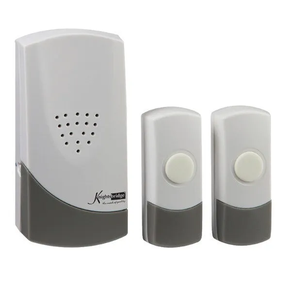 White Wireless (100m Range) Dual Entrance Door Chime